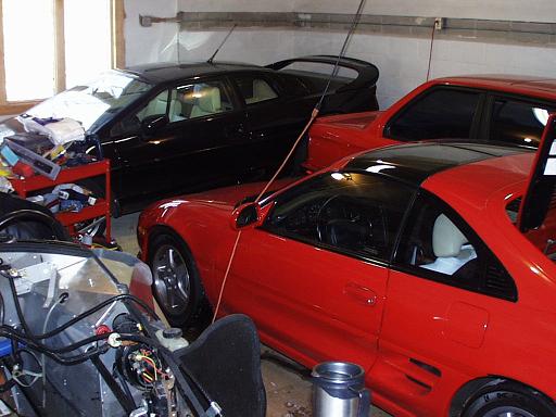 My oversized 2 car garage is completely packed again with 4 cars ...